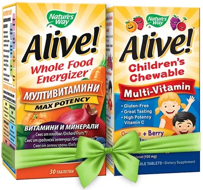 Alive Set Multivitamine Max Potency & Multi-Vitamin, 2 х 30 tablete, Nature's Way
