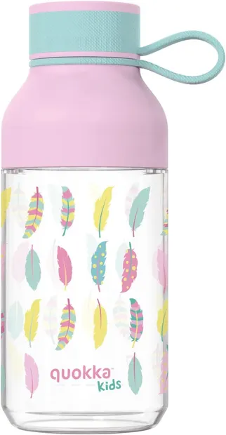 Sticlă de apă pentru copii Quokka Kids - Ice, Feathers, 430 ml
