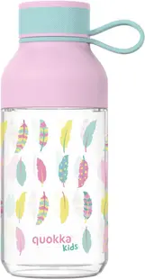 Sticlă de apă pentru copii Quokka Kids - Ice, Feathers, 430 ml