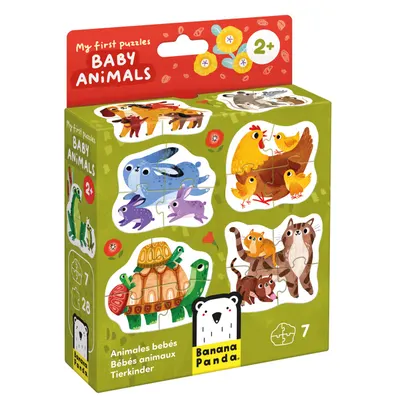 Primul meu puzzle, Banana Panda, Pui de animale, 28 piese