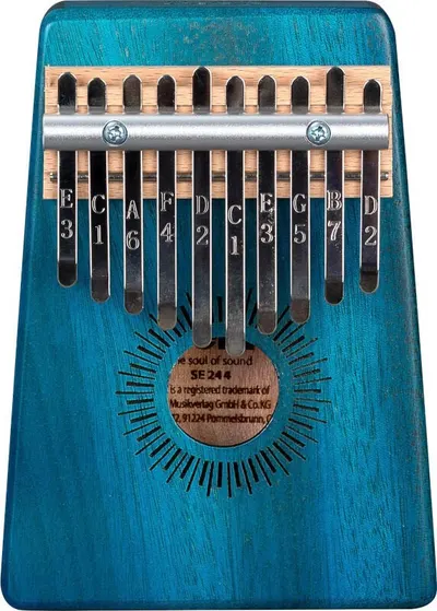 Kalimba Sela - 10 Mahogany, albastru