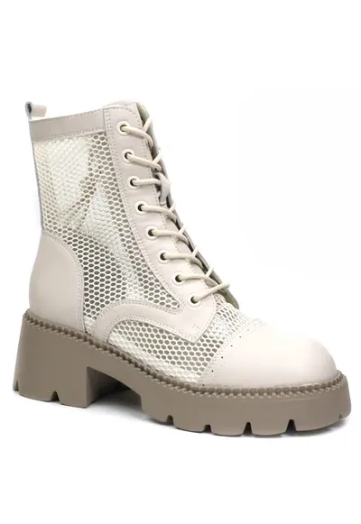 Ghete dama perforate 220 6 crem - - Bej