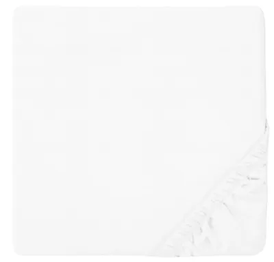 Cearșaf tricotat pentru bebeluși cu elastic Rainy - 70 x 140 cm, alb