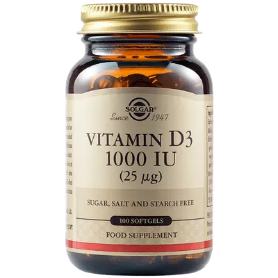 Vitamin D3 1000UI 25mcg, 100 capsule, Solgar