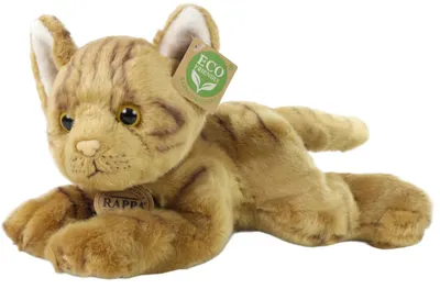 Jucărie de pluș Rappa Eco Friends - Pisică culcată, 30 cm