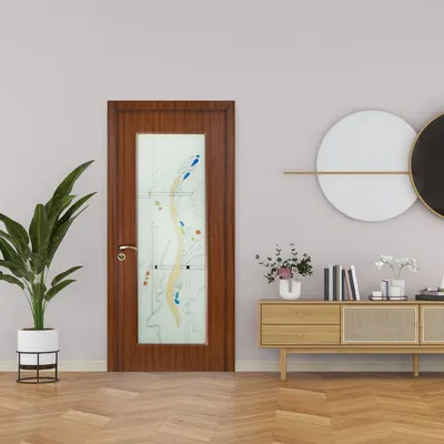 Usa de interior din lemn Fashion cu geam FSH 111 2000/700 Teak