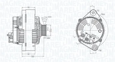 Alternator (12V, 65A) potrivit MG MG ZR; ROVER 100, 100 METRO, 200, 200 II, 25 I, 400, 400 II, 45 I, COUPE 1.1-1.8 03.90-05.05