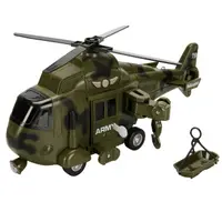 Elicopter de armata cu lumini si sunete, Cool Machines, 1:16, Verde