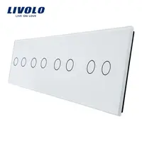 Panou Intrerupator 4 x dublu Alb