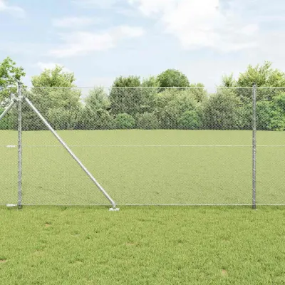 vidaXL Gard hexagonal cu stâlp 50 x 1,2 m Oțel Galvanizat Argintiu