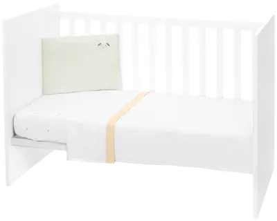 Set de lenjerie de pat pentru bebeluși 3 piese KikkaBoo Sleepy Sheep - EU Style, 60 х 120