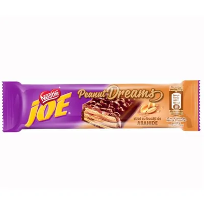 Napolitana cu crema de arahide in invelis de ciocolata Joe Peanut Dreams, 31g Engros