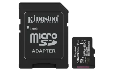 Card de memorie Kingston Canvas Select Plus Gen3 Micro-SDXC, 1 TB, Clasa 10 + Adaptor
