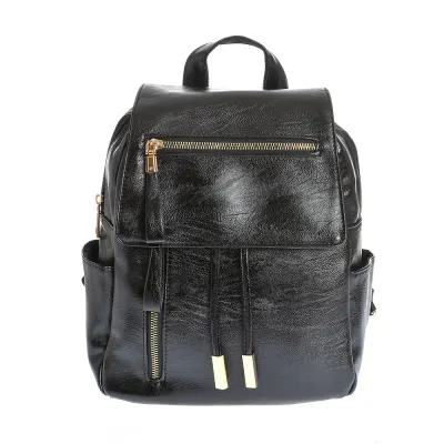 Rucsac negru cu buzunare laterale