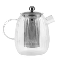 Ceainic argintiu mat cu filtru din sticlă 1 l Tulip – Vialli Design