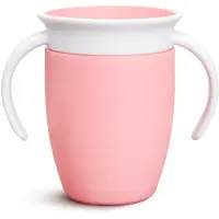 Munchkin Miracle 360° cană pentru antrenament cu mânere Pink 6 m+ 1 buc