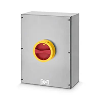 Intrerupator separatorn160A 3P+SN IP65 300x400x150mm Y5 IK10 EMERGENCY YELLOW/RED SN (SOLID NEUTRAL)