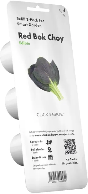 Semințe Click and Grow - Red Bok Pak Choy, 3 rezerve