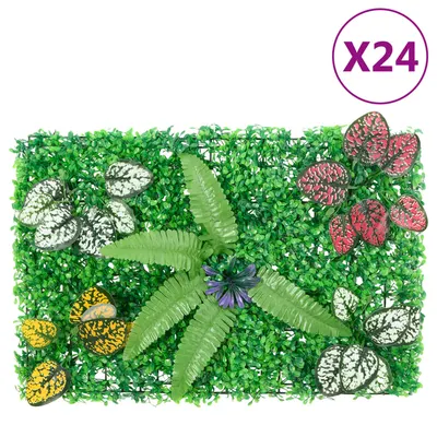 Gossi gard din plante artificiale, 24 buc., verde, 40x60 cm