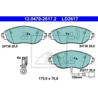 Set placute frana, frana disc ATE 13.0470-2617.2