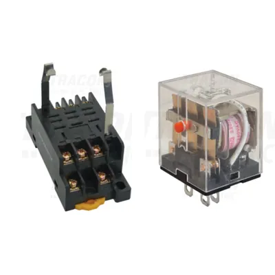 Pachet Releu Miniaturizat de Putere RL11-24DC 24V DC 10A 3 Contacte cu Soclu RSPTF-11A