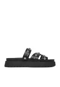 Papuci dama - piele ecologica - negru - Negru