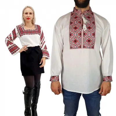 Set Traditional Cuplu 277 Camasi traditionale cu broderie