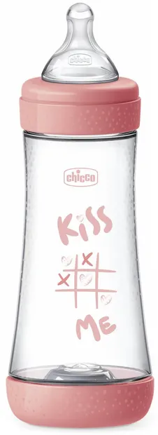 Sticlă Chicco - Perfect 5, PP, 300 ml, roz, sortiment