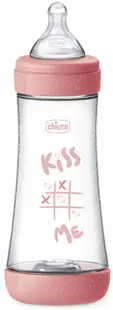 Sticlă Chicco - Perfect 5, PP, 300 ml, roz, sortiment