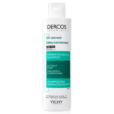Sampon tratament sebocorector pentru scalp cu exces de sebum Dercos, Vichy | 200 ml