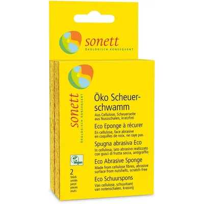 Burete pentru vase abraziv ecologic 2buc Sonett