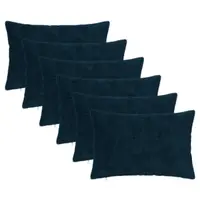 vidaXL Husă pentru pernă 6 buc. HEERLEN Albastru marin 50 x 80 cm