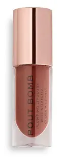 Makeup Revolution Pout Bomb gloss pentru volum, Cookie Deep Nude, 4.6 ml