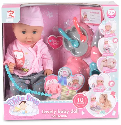 Păpușă care face pipi Moni Toys - 36 cm, asortiment