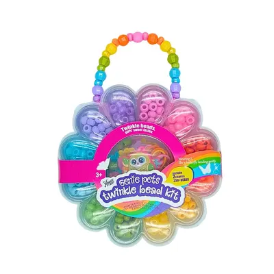 Set mărgele copii, Genie Pets Twinkle Bead Kit Unicorn & Bufniță verde, 350+ piese, 3+ ani