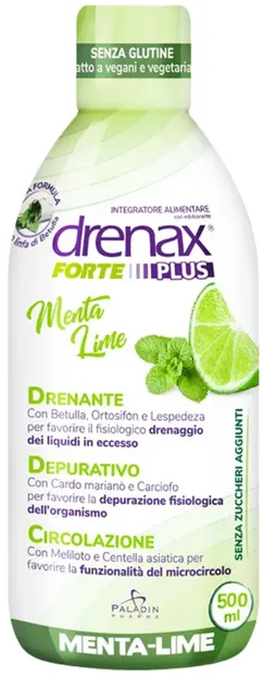 Drenax Forte Plus Menta Lime Against Fluid Retention, 500 ml, Paladin Pharma