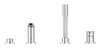 Baterie cada Grohe Lineare 19577001, 1/2'', pe cada, set dus, crom, 19577001