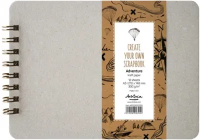 Scrapbook cu spirala Drasca Adventure - Craft, 12 file, A5