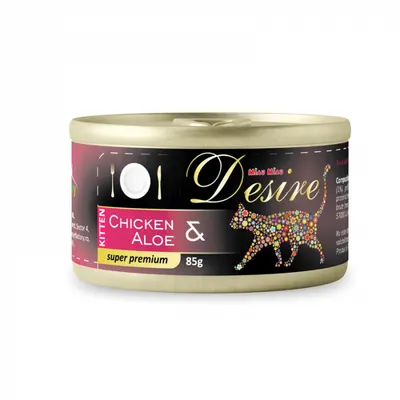 Conserva pentru pisici Desire Kitten cu pui aloe in gelatina 85 gr