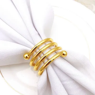 Inele pentru șervețele Morello - Spirală, 6 bucăți, Gold