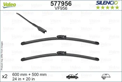 Lama stergator fata (2buc) Silencio 600 500mm potrivit BMW X2 (F39) 11.17-10.23