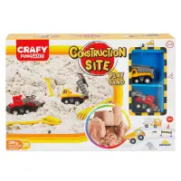 Set nisip creativ, Crafy, Construction Site, 7 piese, 250 g
