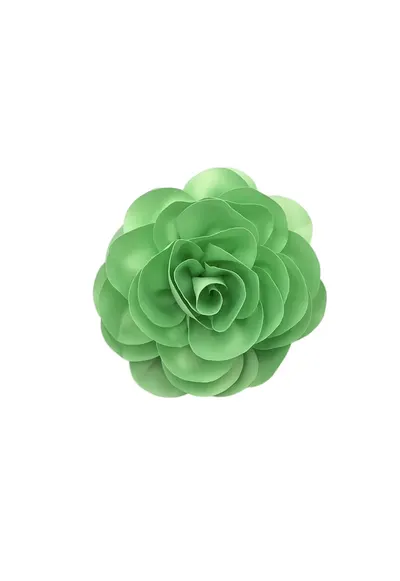 Brosa oversized florala - verde crud - material textil - design tridimensional