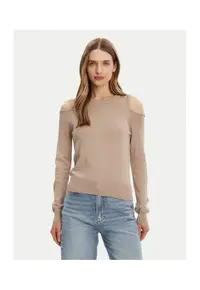 Pulover dama - 304784828 - Viscoza/Poliester - Bej - Bej