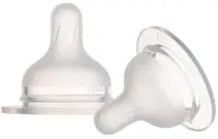 Tetine din silicon Canpol - pentru S-sticlă în formă, dimensiune M, 3 luni+, 2 buc