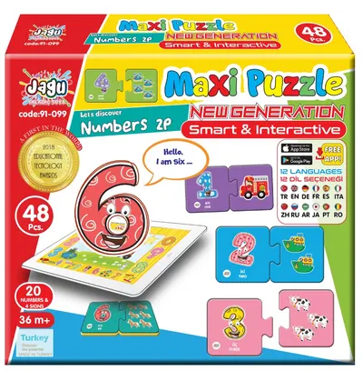 Jagu Educational Talking Puzzle - Numere 2, 48 de piese