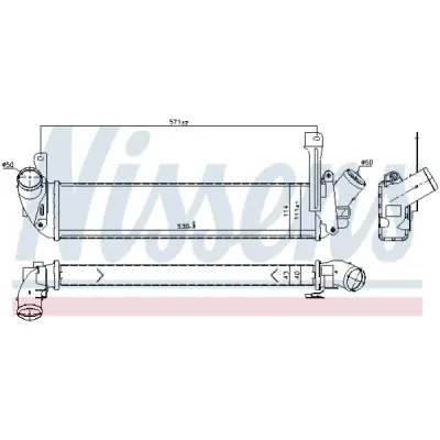 Intercooler, compresor NISSENS 96198