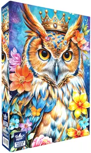 Puzzle Black Sea din 500 piese - Printre flori: Bufniță