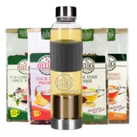 Tropical Summer Kit (1 ceai de fructe, 1 ceai Rooibos, 2 ceaiuri Verzi si Sticla 5 O'Clock Tea 24)