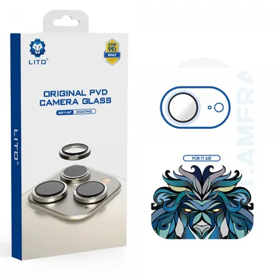 Folie de protectie Camera Spate Lito Titanium AR pentru Apple iPhone 17 Air, Sticla Securizata, Bleu